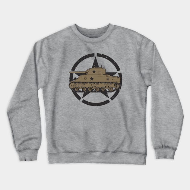 M4 Sherman | World War 2 Vehicle Crewneck Sweatshirt by Distant War